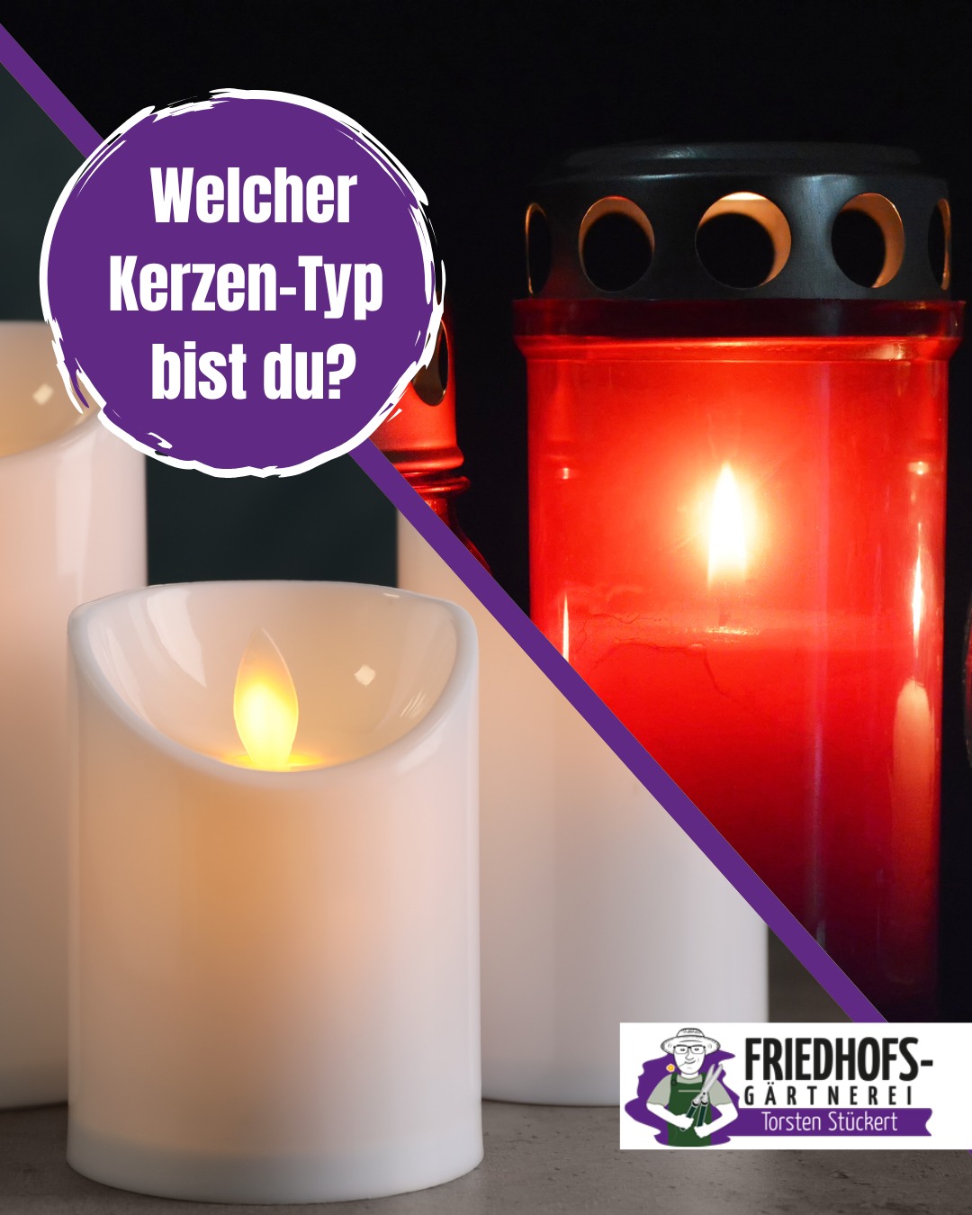 LED-Kerze oder echte Grabkerze? Was man wissen sollte